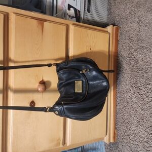 Black Leather Shoulder Bag